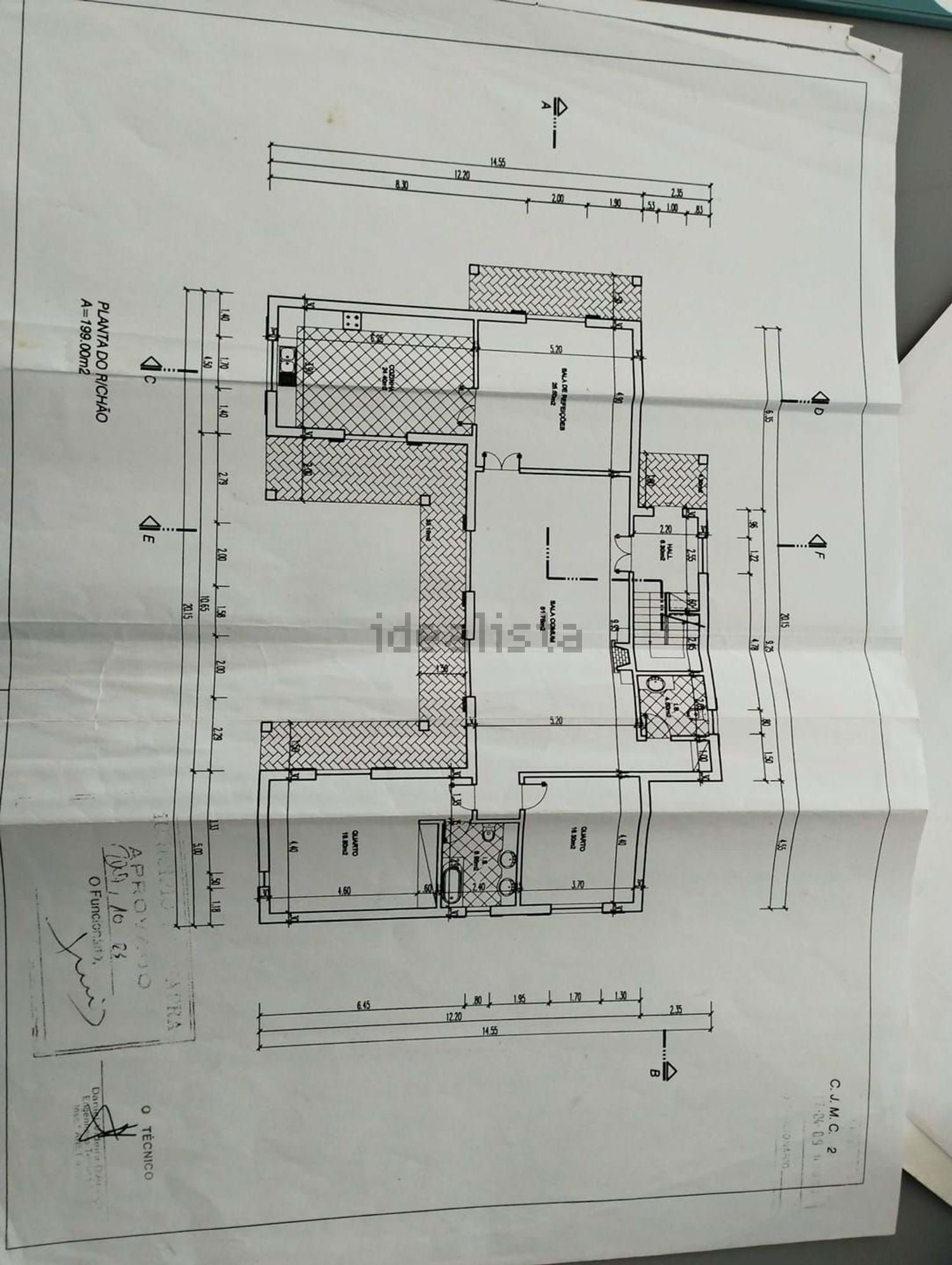 小楼房或别墅出售在Caminho da Murteira - 平面图