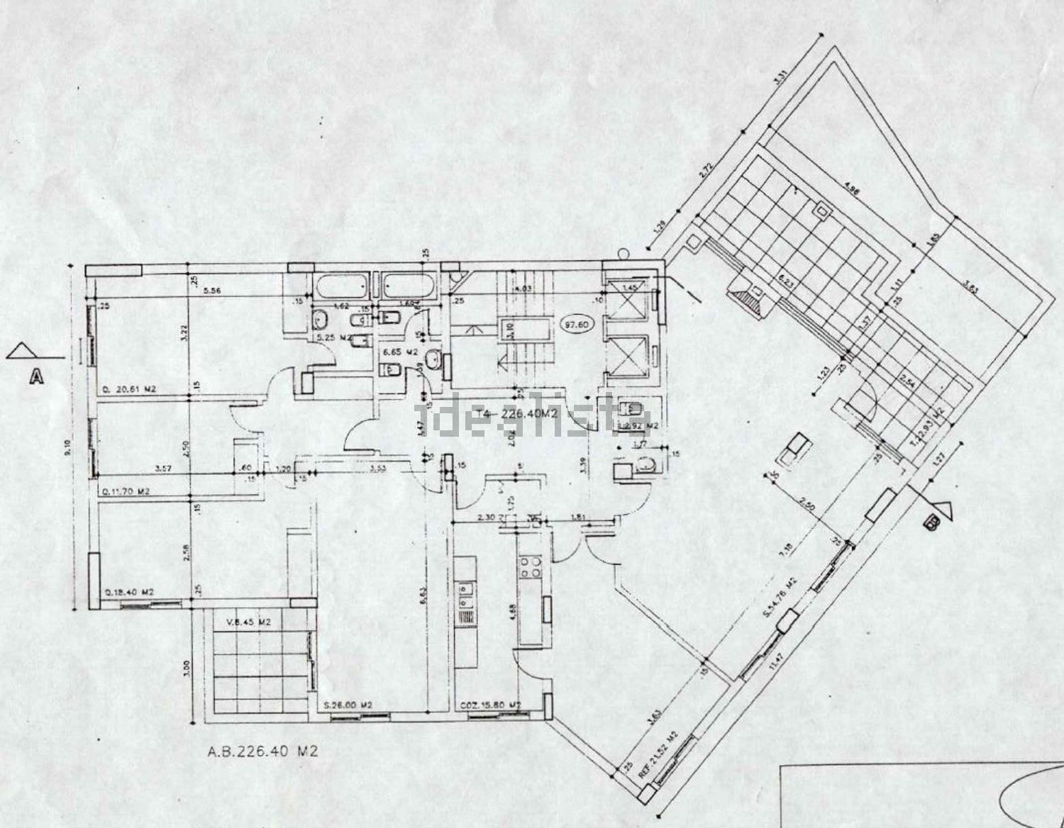 出租公寓 t4在Rua da Penha de França s/n - 平面图