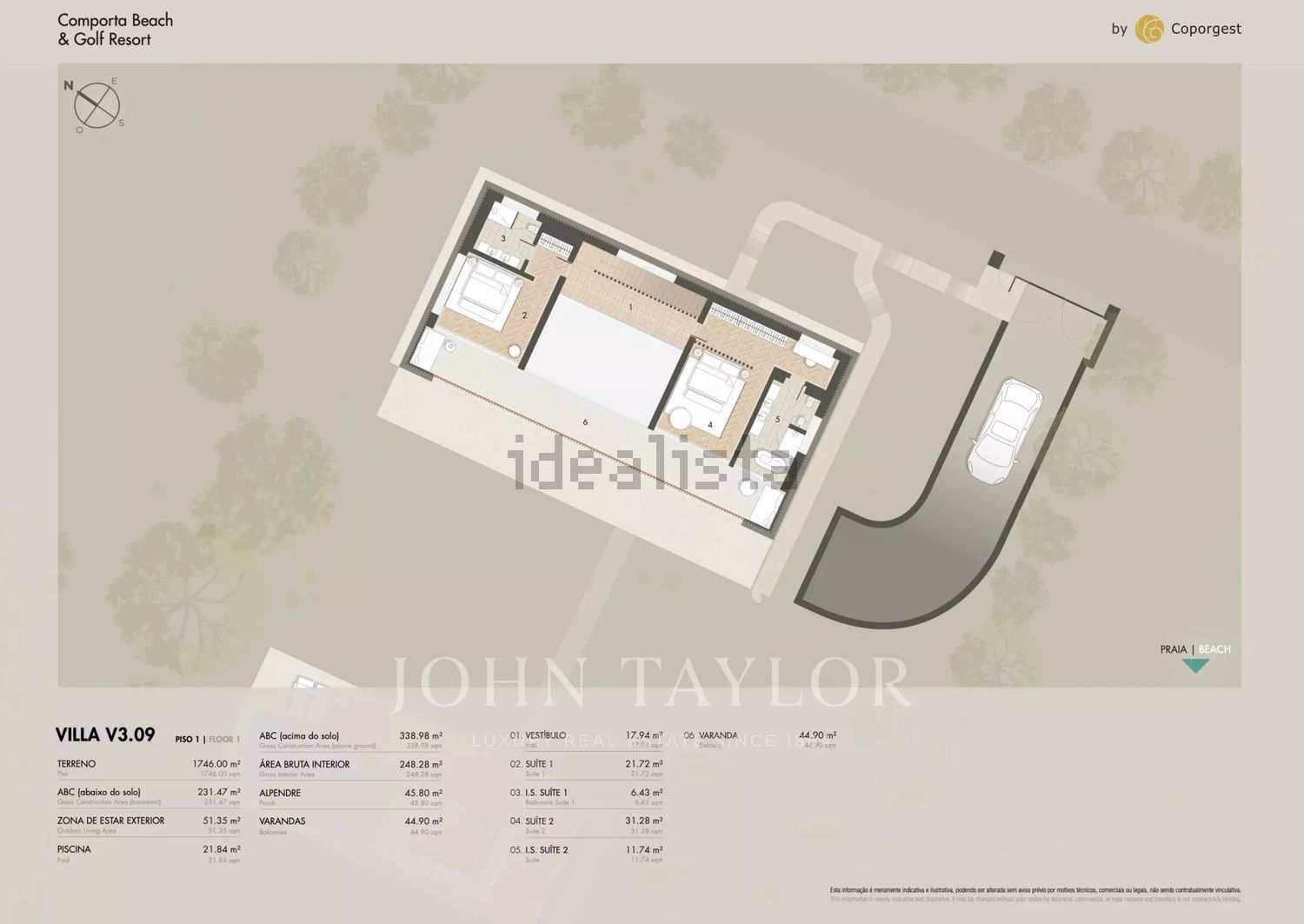 小楼房或独栋别墅出售Comporta - 平面图