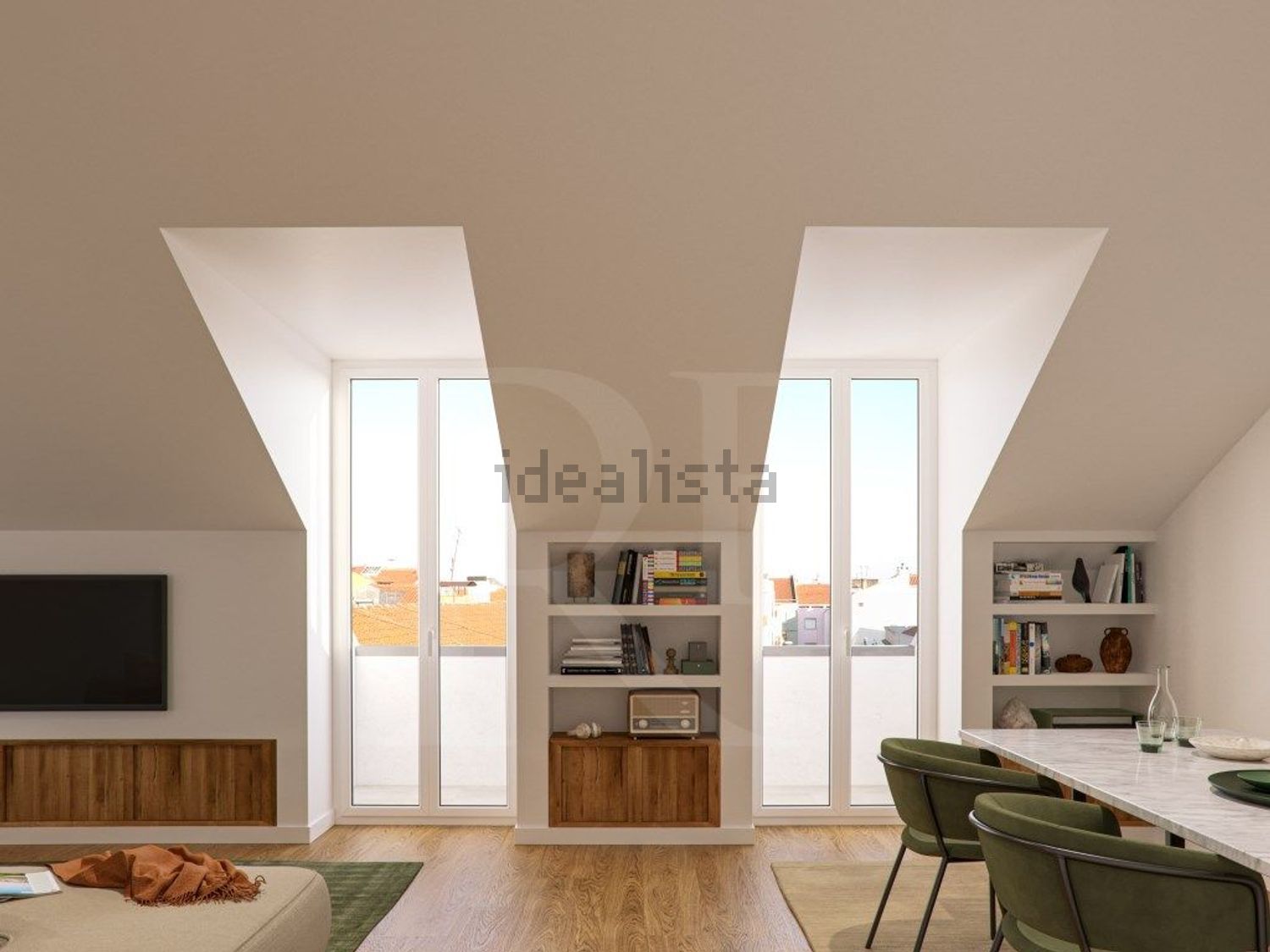 公寓 t2出售在Bairro dos Actores - Barão Sabrosa - 客厅