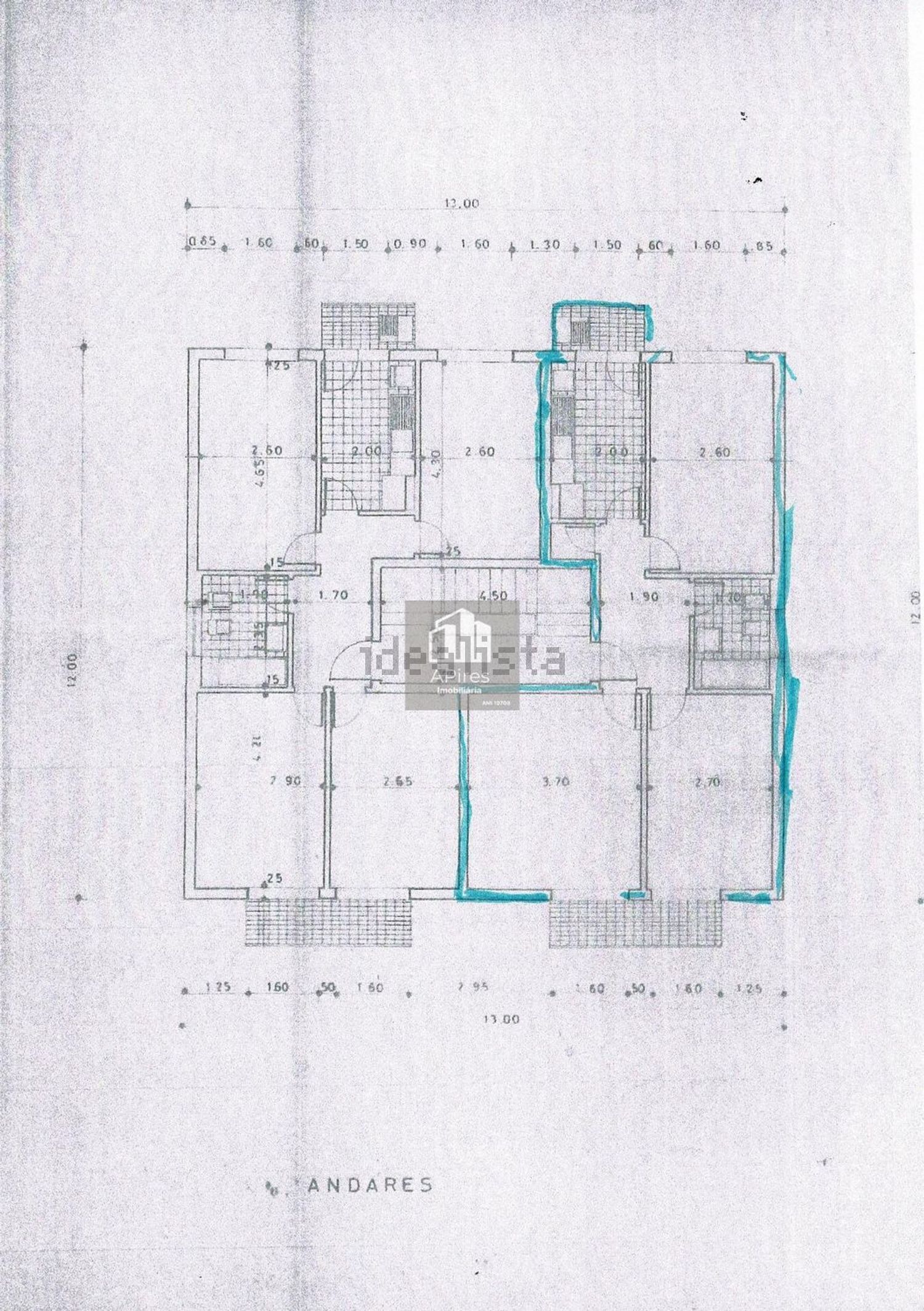 公寓 t2出售在Rua das Flores s/n - 平面图