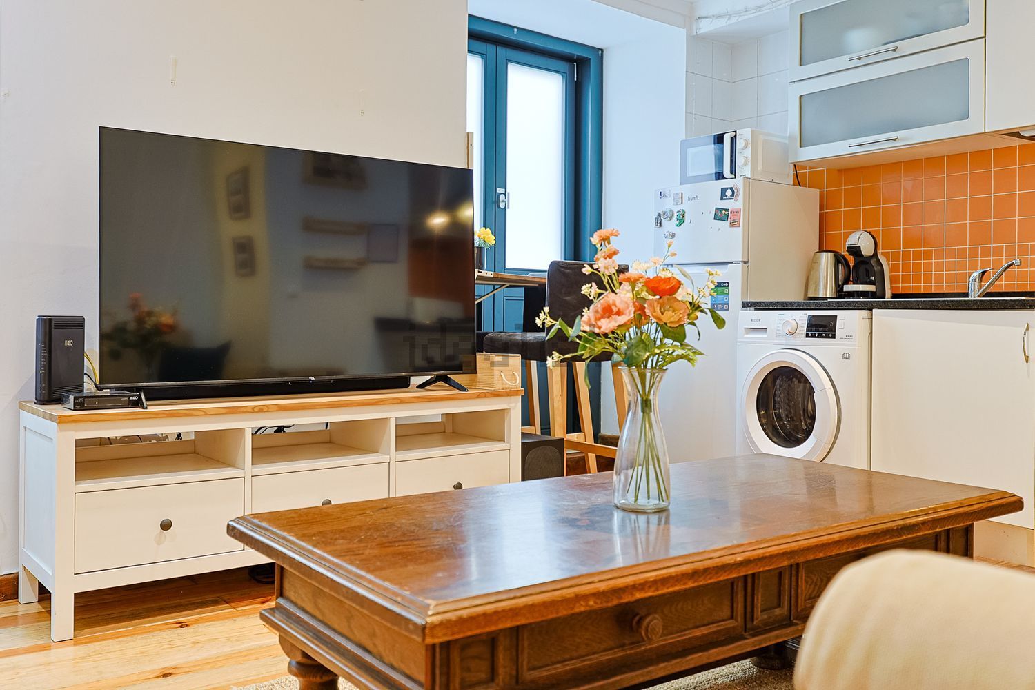 出租公寓 t2在Rua dos Remédios - 客厅