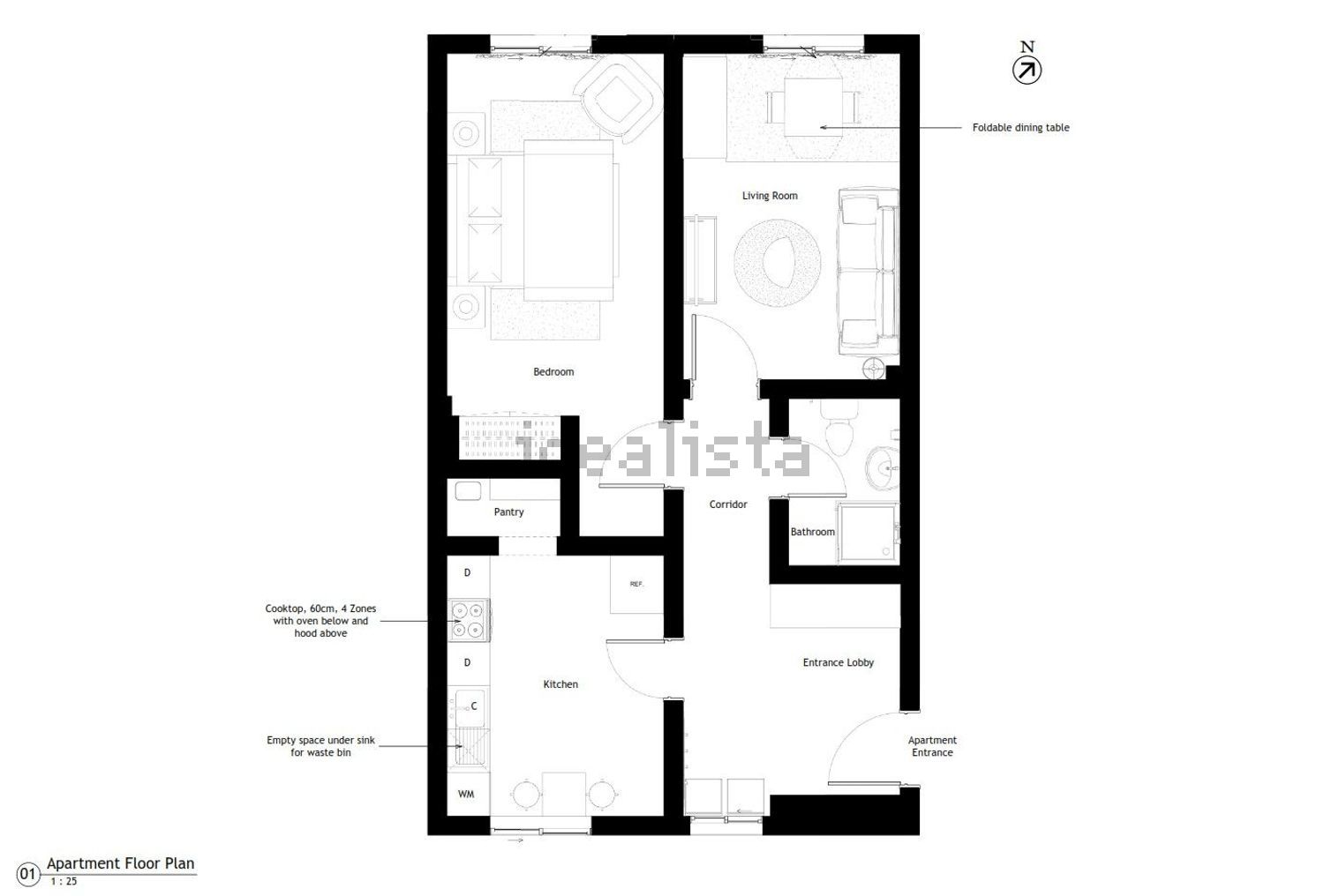 出租公寓 t1在Rua Comandante António Feio, 8 - 平面图