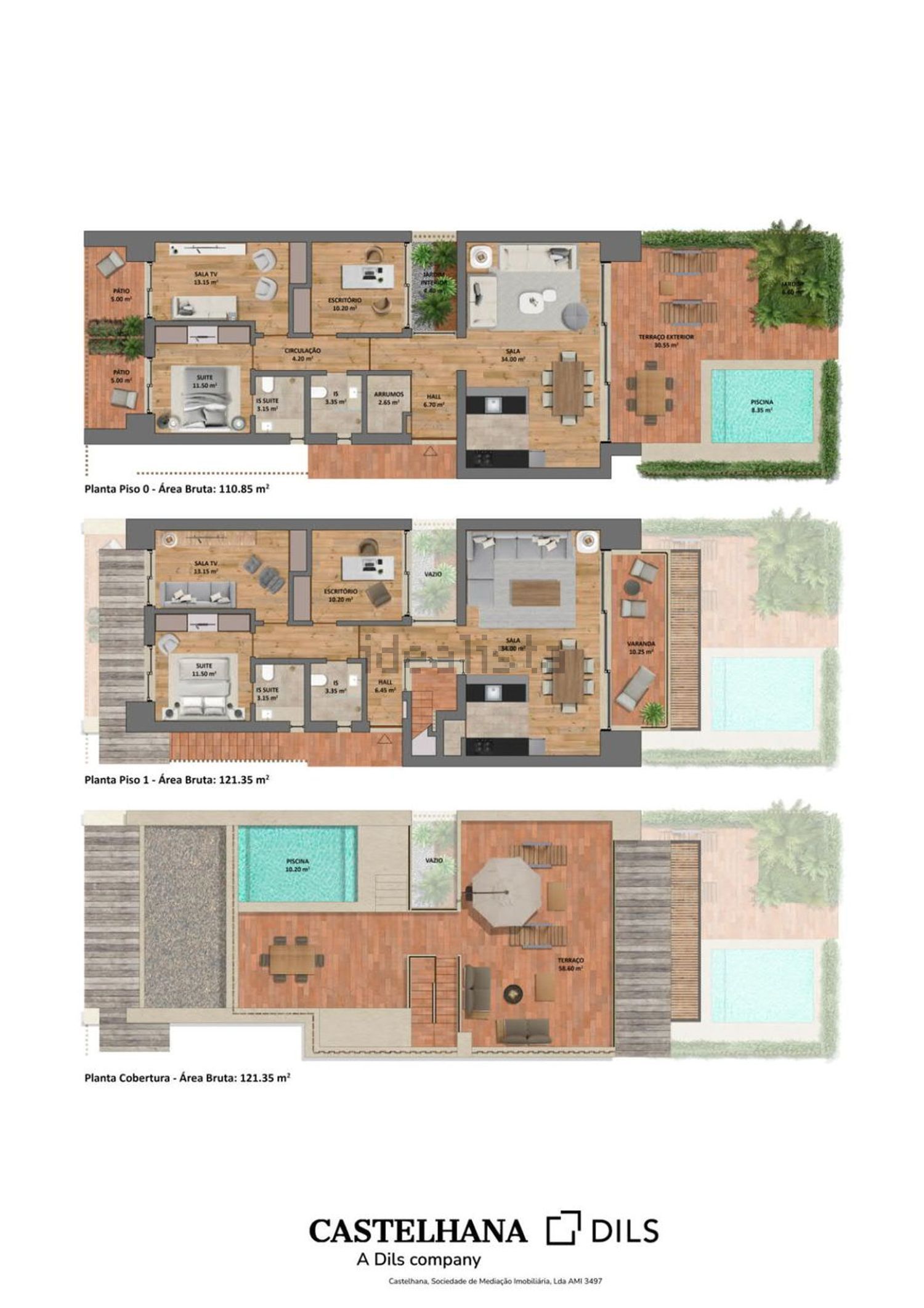 公寓 t1出售在Rua Jacinto Bandeira, 56 - 平面图