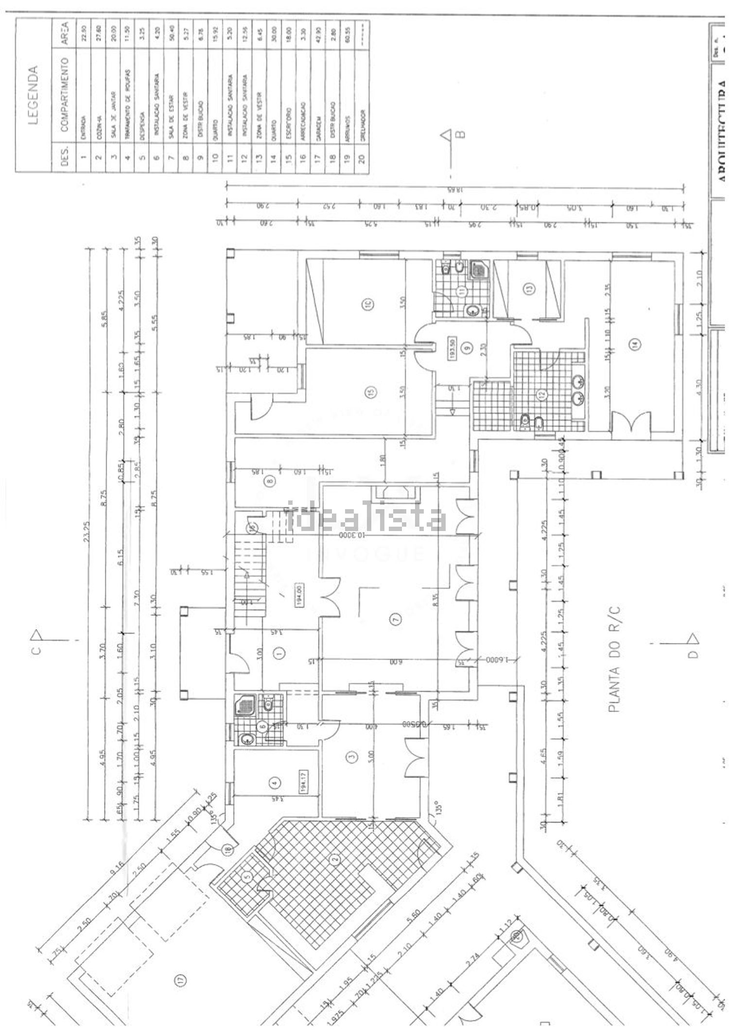 庄园出售在Rua da Varzea - 平面图