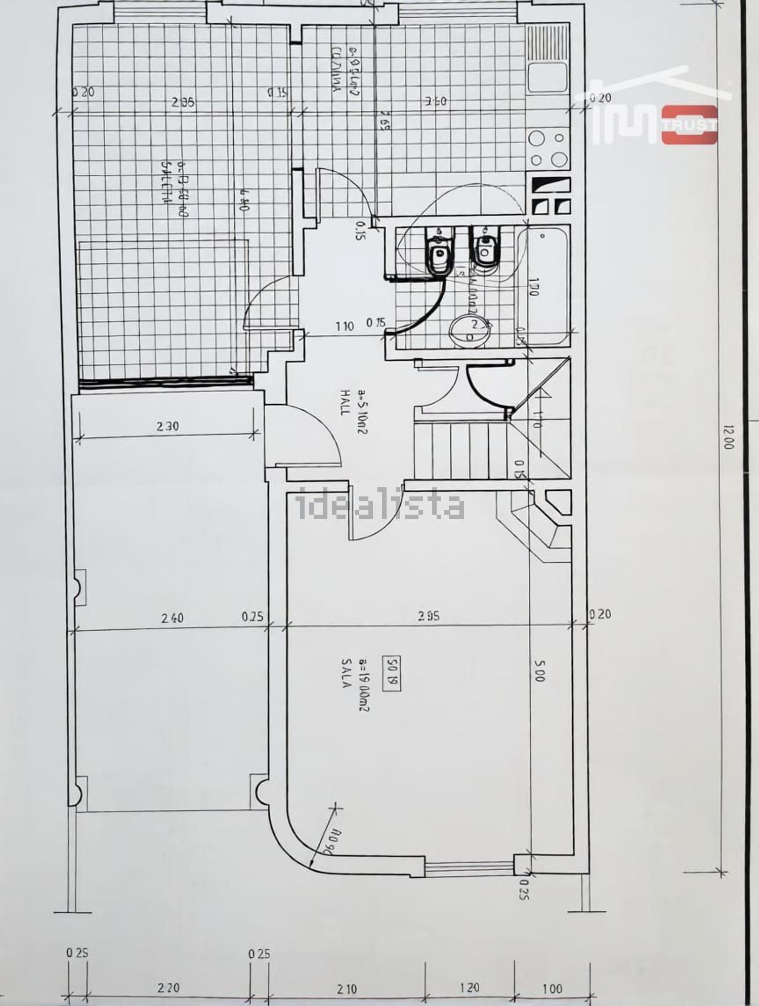 双拼别墅出售在Rua do Círio dos Olhos de Água - 平面图