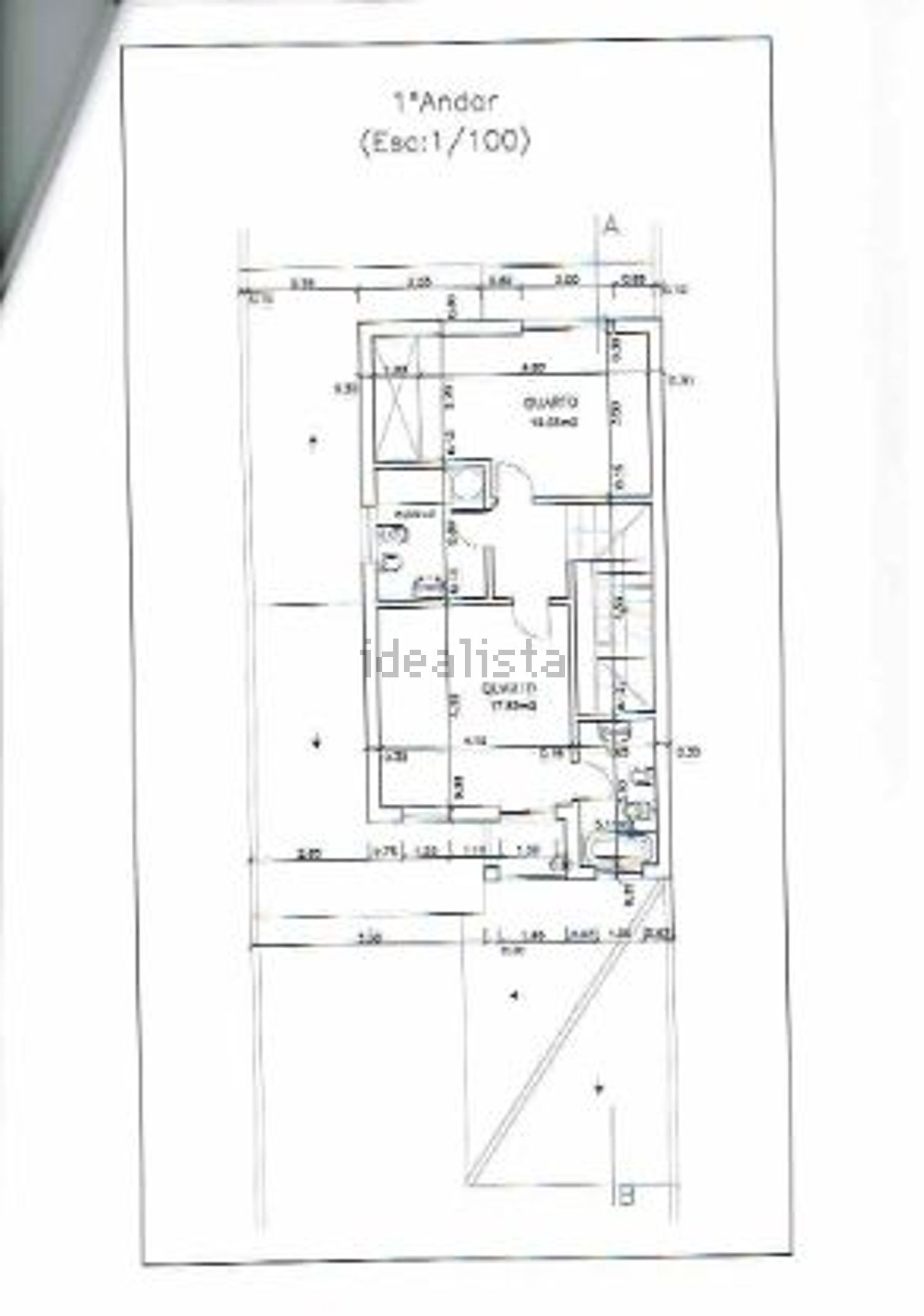 双拼别墅出售在Rua Fonte do Nico - 平面图