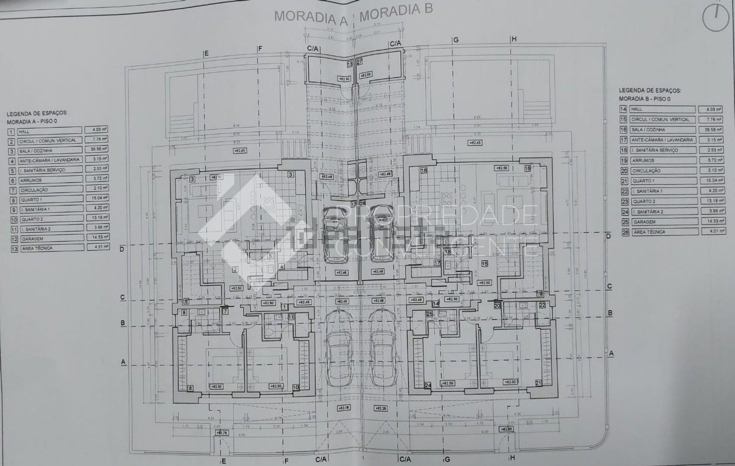 双拼别墅出售在Vendas de Azeitão - 平面图
