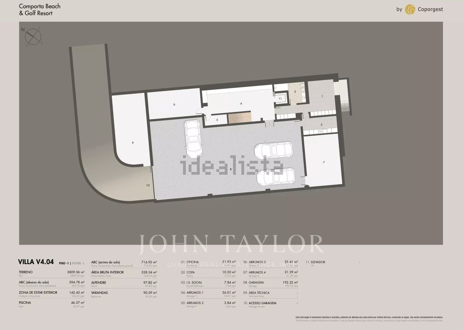 小楼房或独栋别墅出售Tróia - 平面图