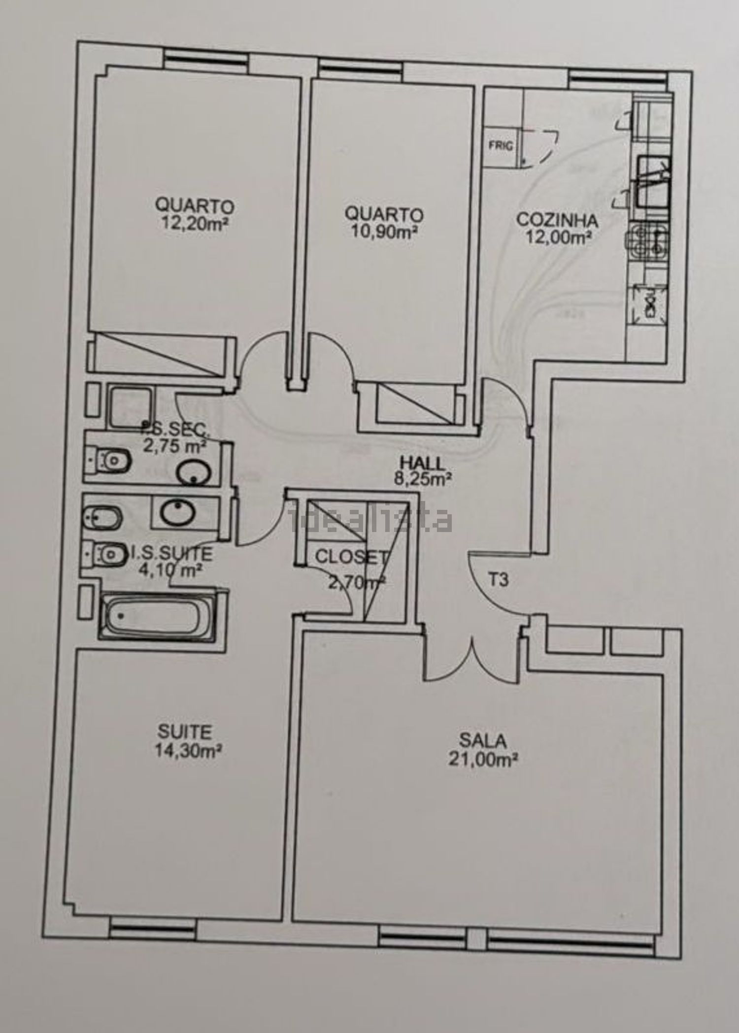 公寓 t3出售在Atalaia e Alto Estanqueiro - Jardia - 平面图