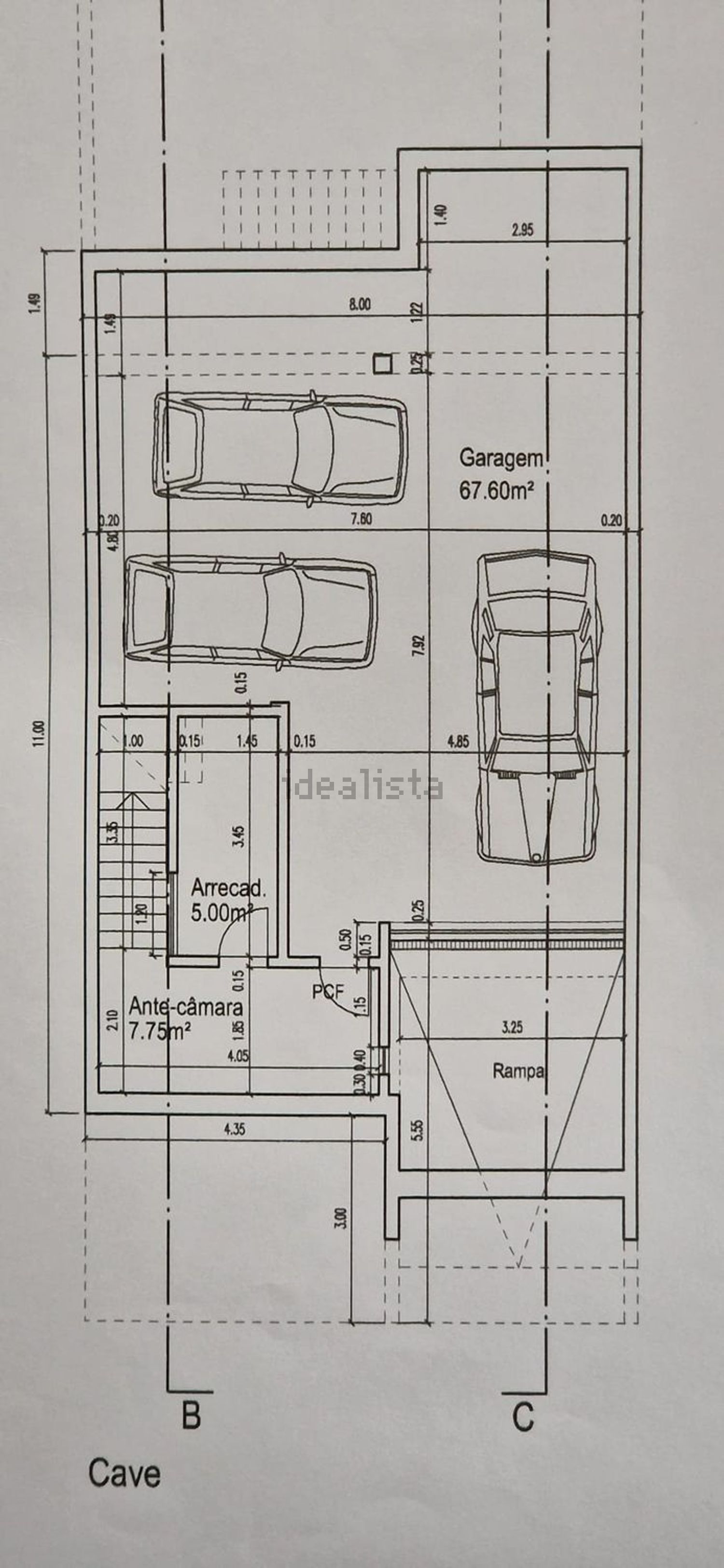 出租双拼别墅在Rua da Adega Cooperativa de Montijo, 194 - 平面图