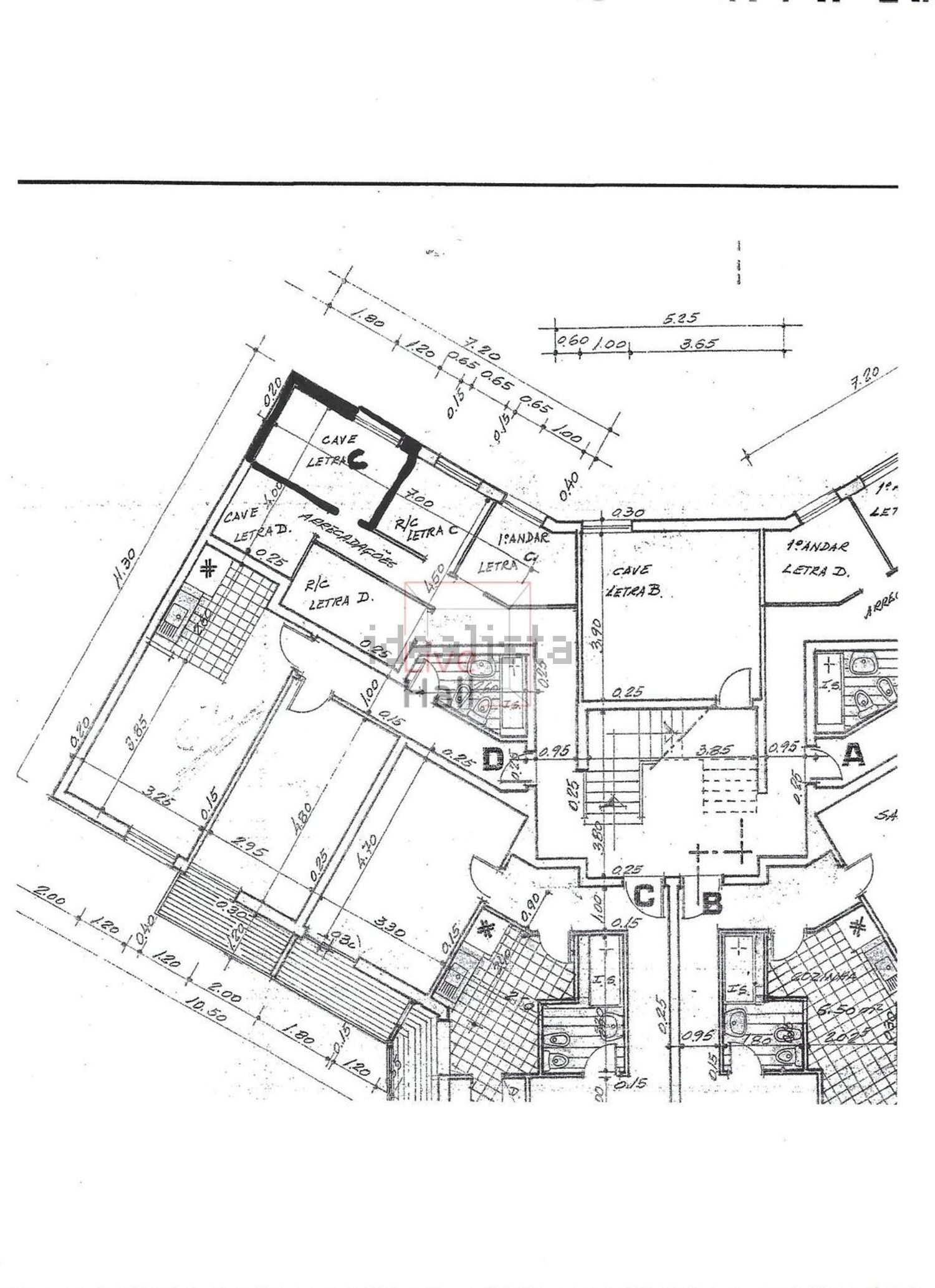 公寓 t2出售在Rua Padre Américo - 平面图