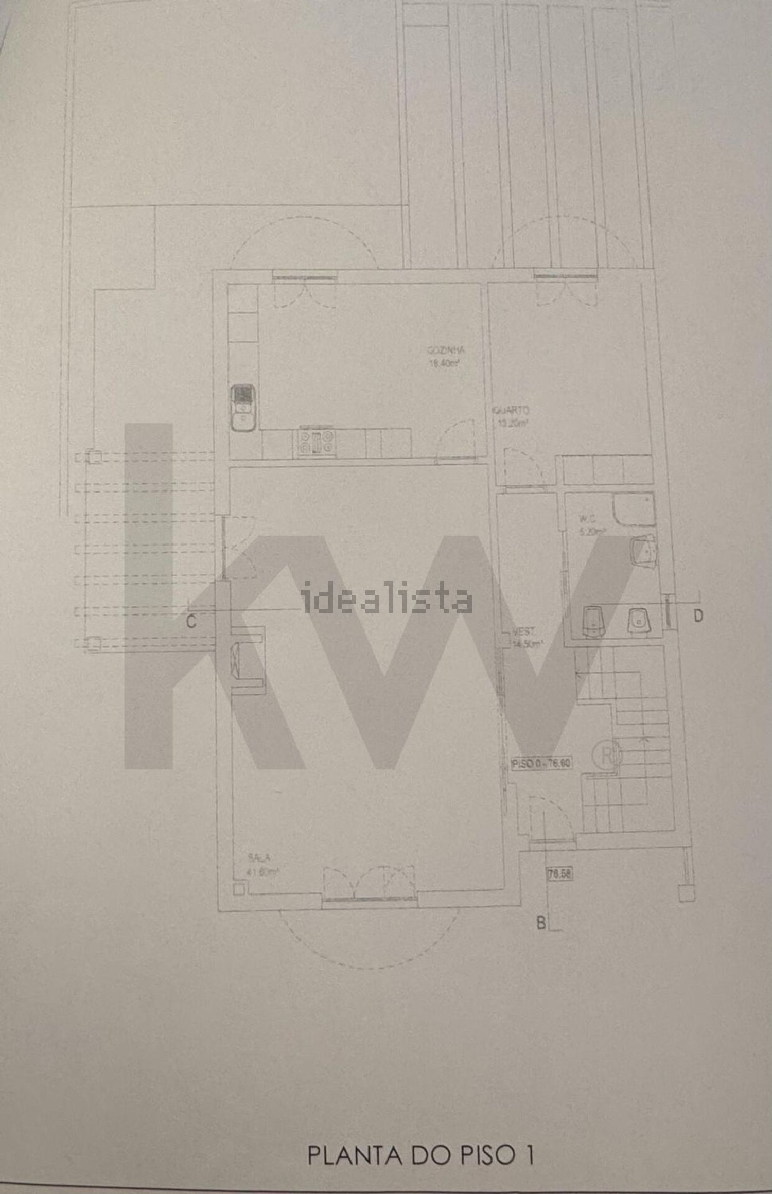 小楼房或别墅出售在Rua dos Eucaliptos s/n - 平面图