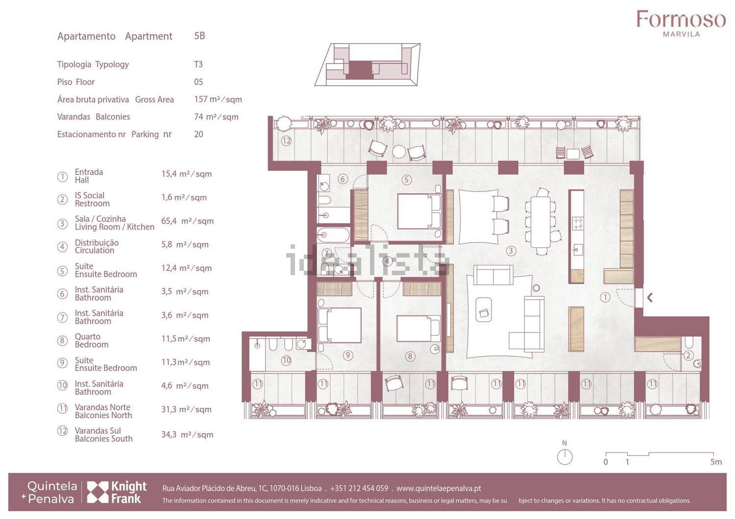公寓 t3出售在Marvila - 平面图