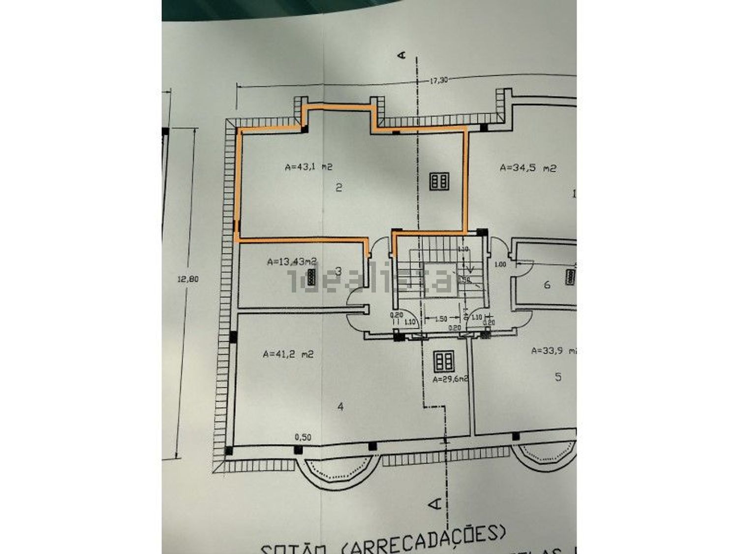公寓 t3出售在Rua das Acácias - 平面图
