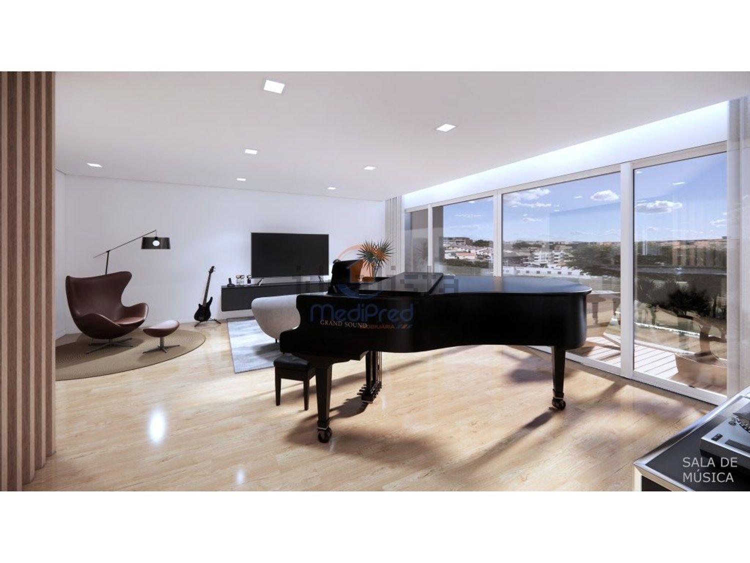 小楼房或独栋别墅出售在Centro - 客厅