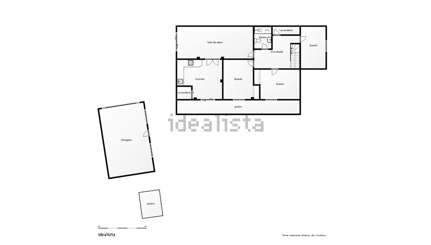 小楼房或独栋别墅出售lapa da serra - 平面图