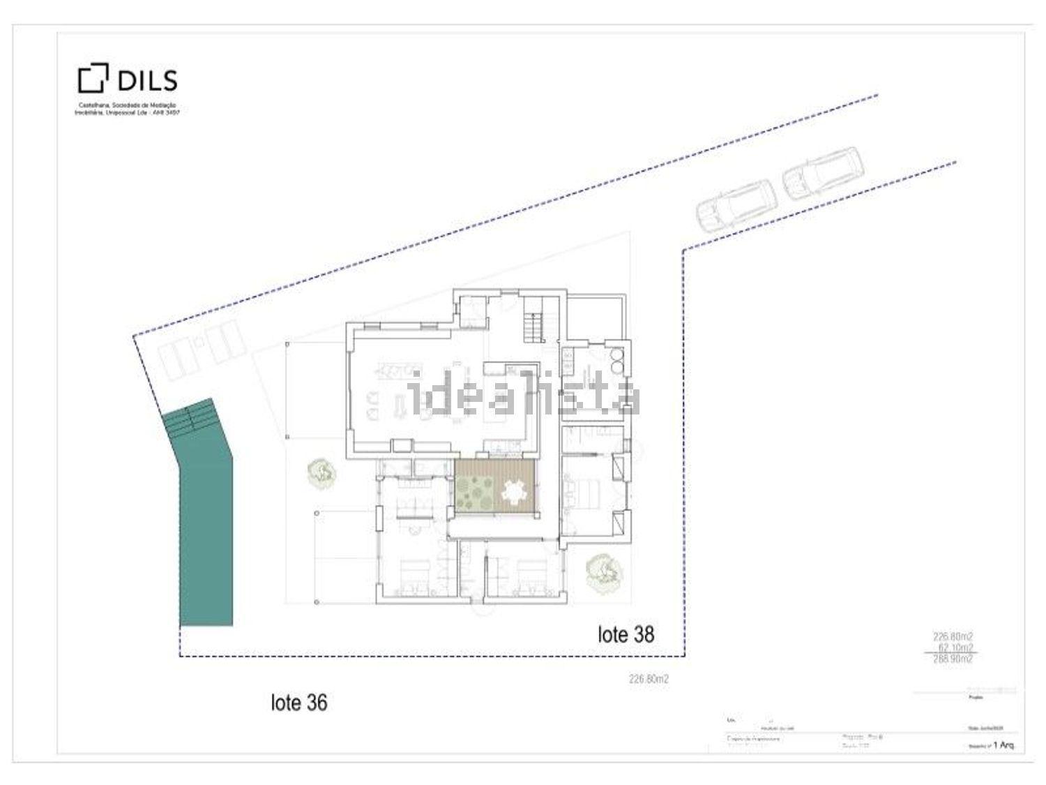 小楼房或独栋别墅出售在Rua do Pinhal - 平面图