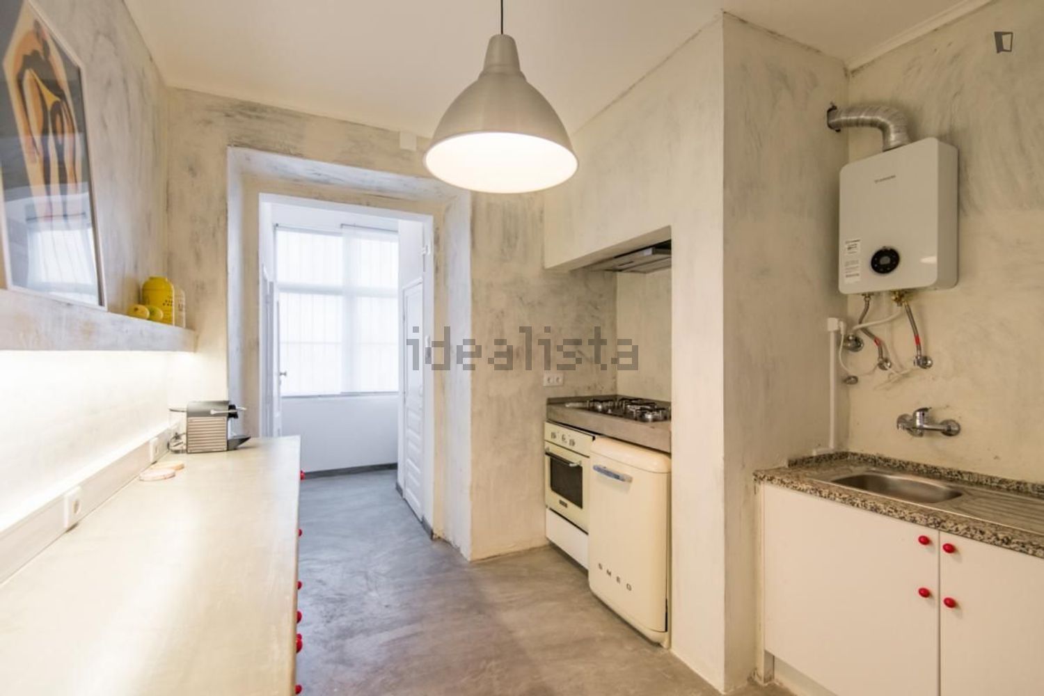 出租房间在Rua Luciano Cordeiro - 厨房