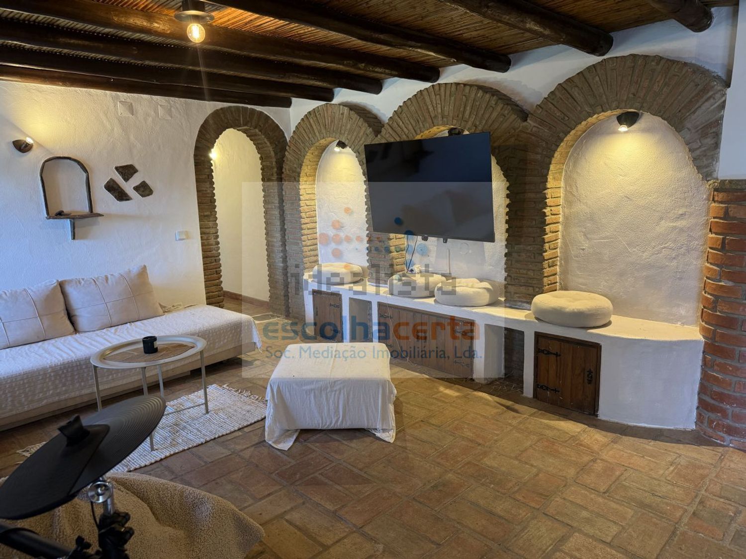 出租小楼房或独栋别墅在Cascalheira - Venda do Alcaide - 客厅