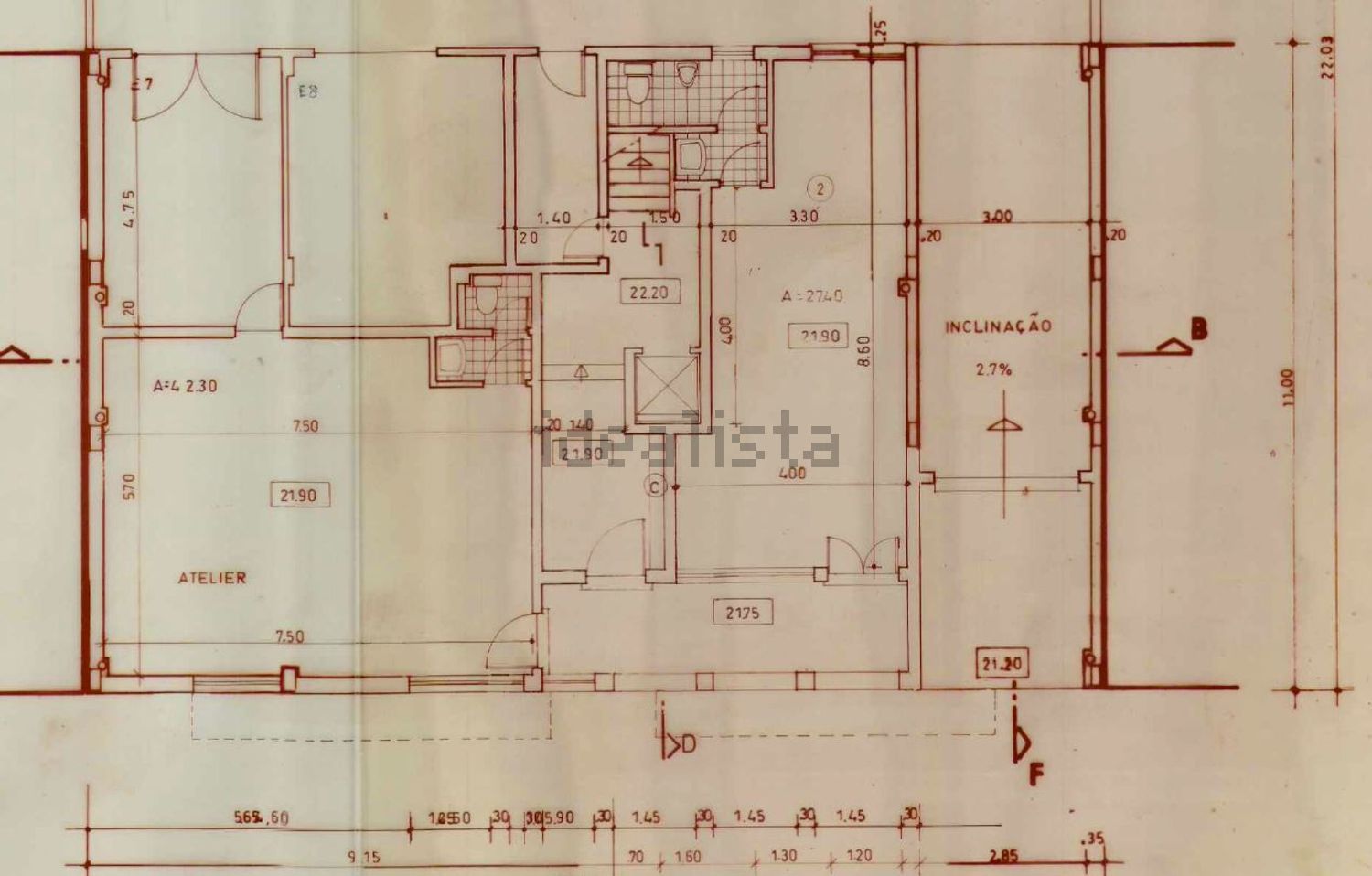双拼别墅出售Quinta do castelo do Outeiro .- Rua 1º Maio - 平面图