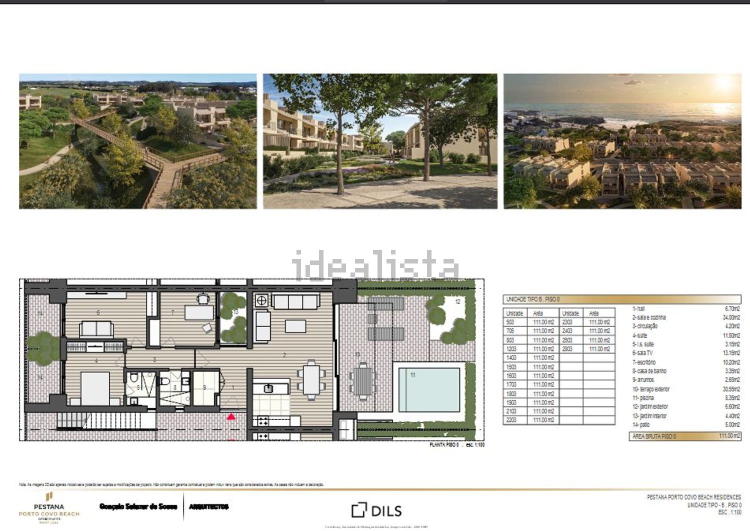 公寓 t1出售在Rua Jacinto Bandeira, 56 - 平面图