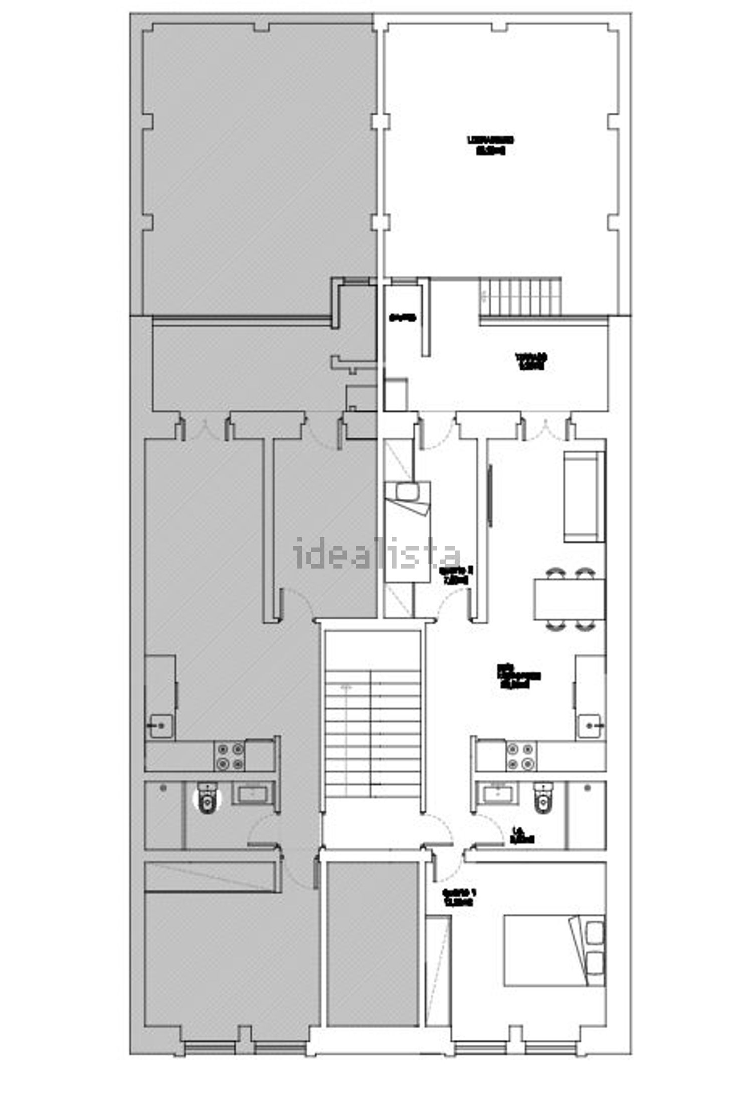 出租公寓 t2在Rua Barão de Sabrosa, 176 - 平面图