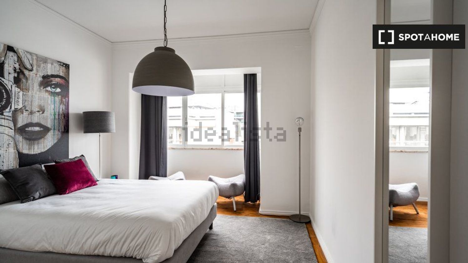 出租公寓 t2Calçada Necessidades - 卧室