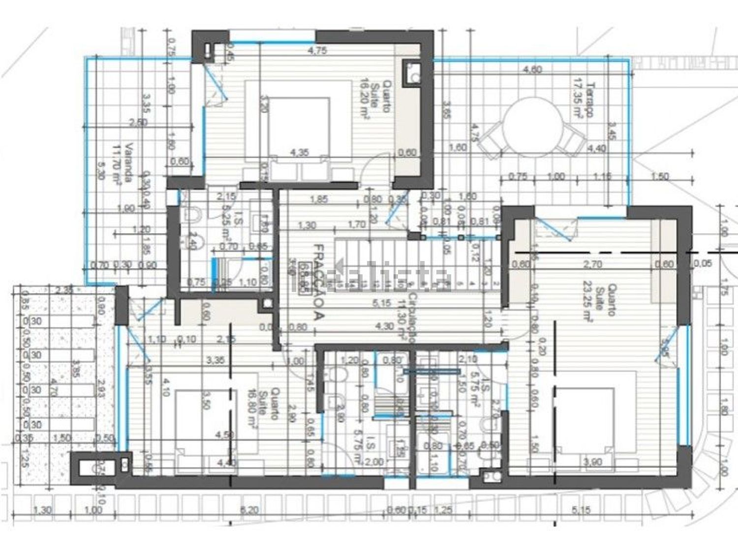 小楼房或独栋别墅出售在São Pedro da Cadeira - 平面图