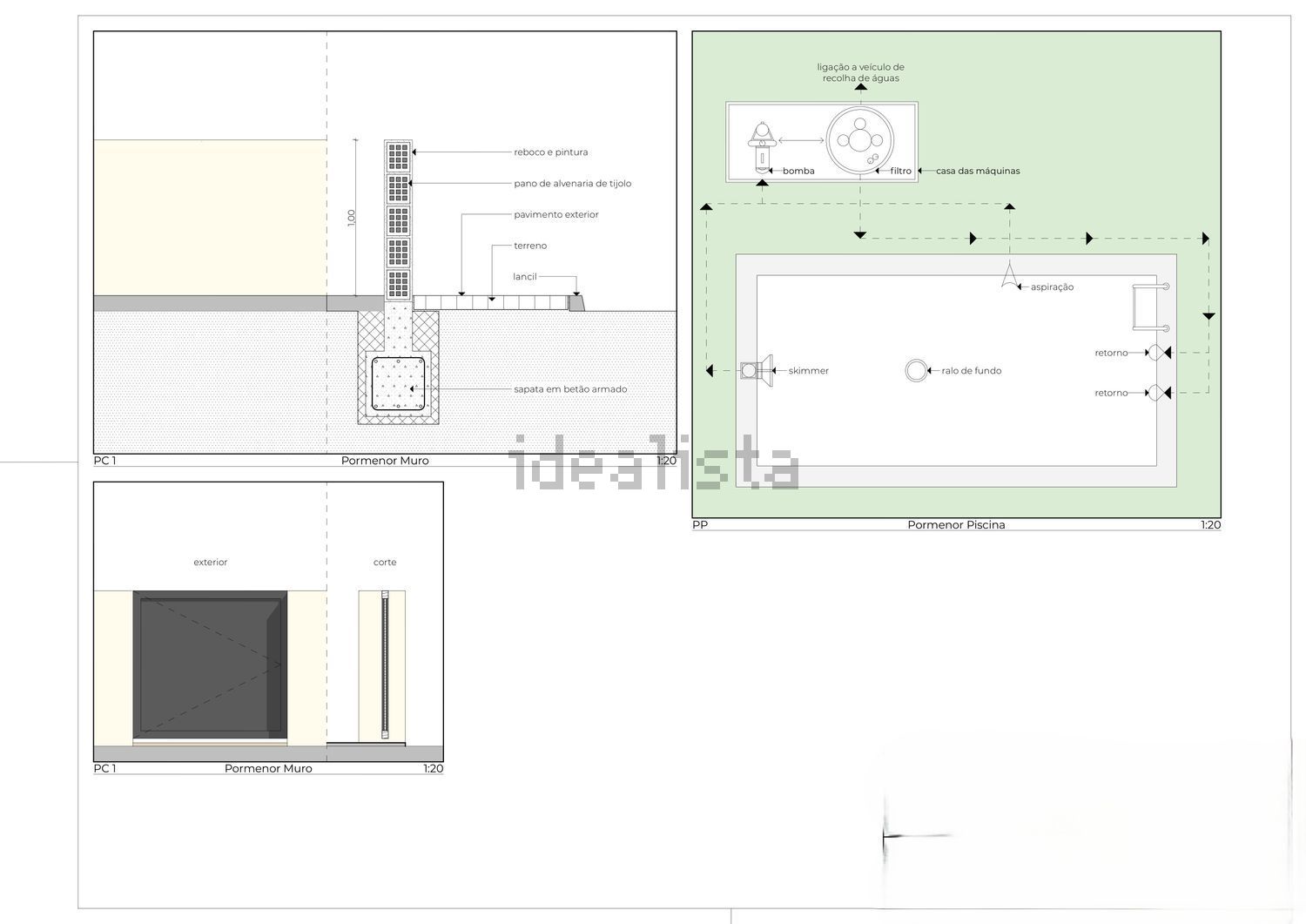双拼别墅出售在Rua 11 de Março s/n - 平面图