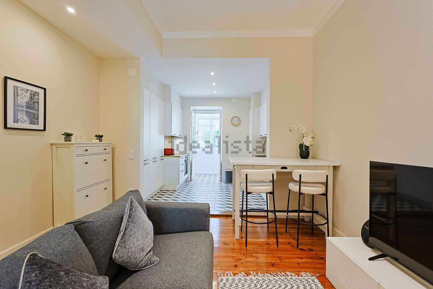 出租公寓 t1在Rua Martins Sarmento - 客厅