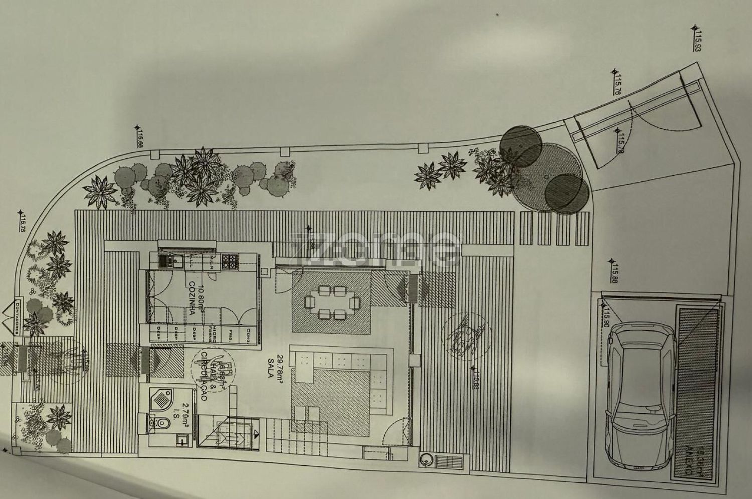 出租双拼别墅在Rua Portelas, 47 a - 平面图