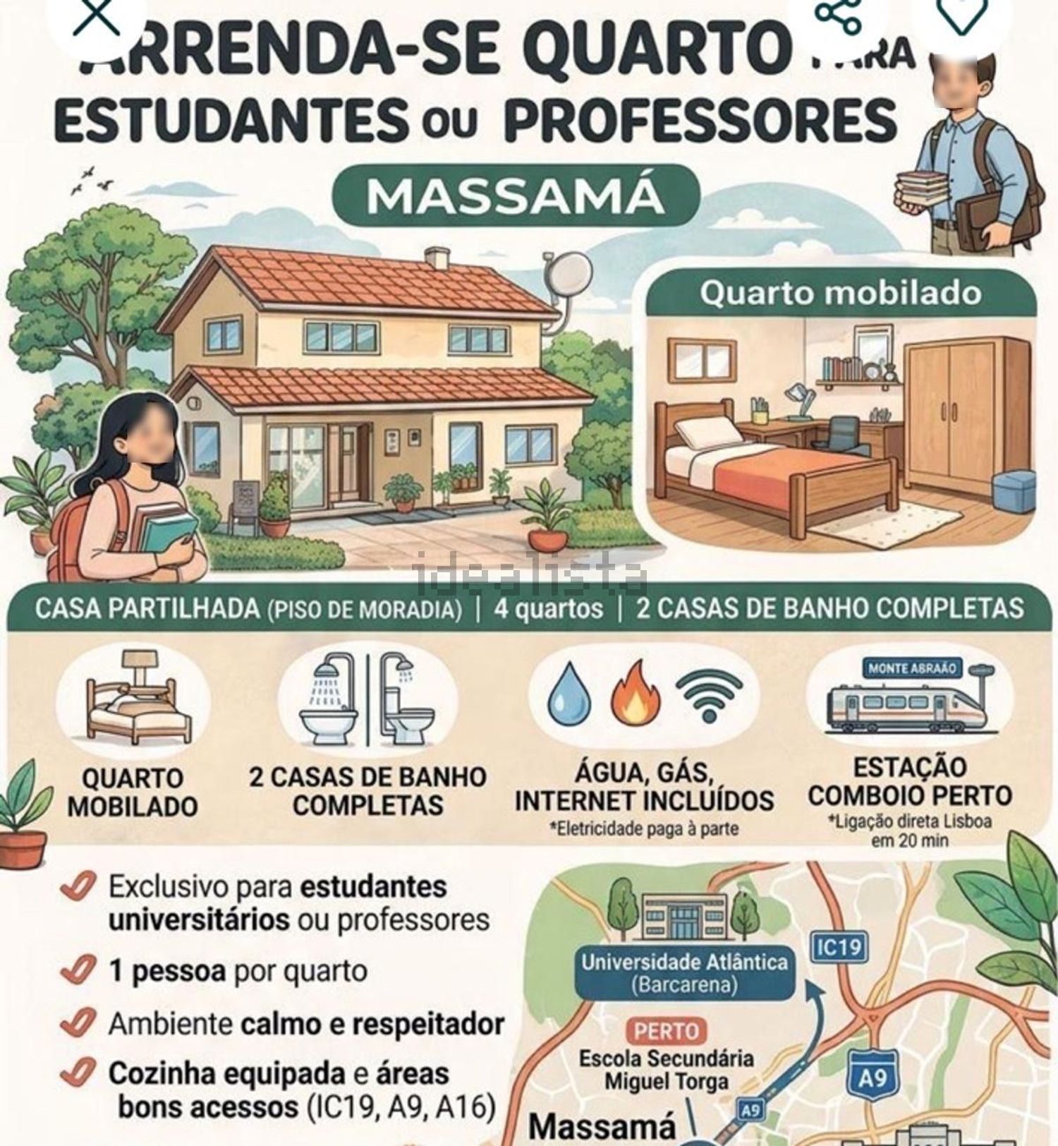 出租房间在Rua Direita de Massamá, 36 - 周边