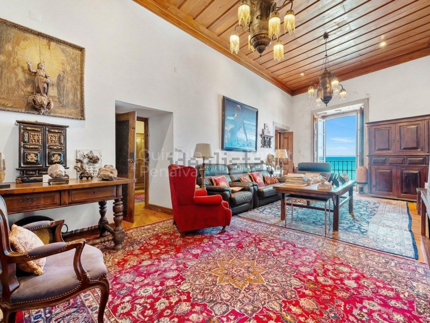 公寓 t6出售在Graça - 客厅