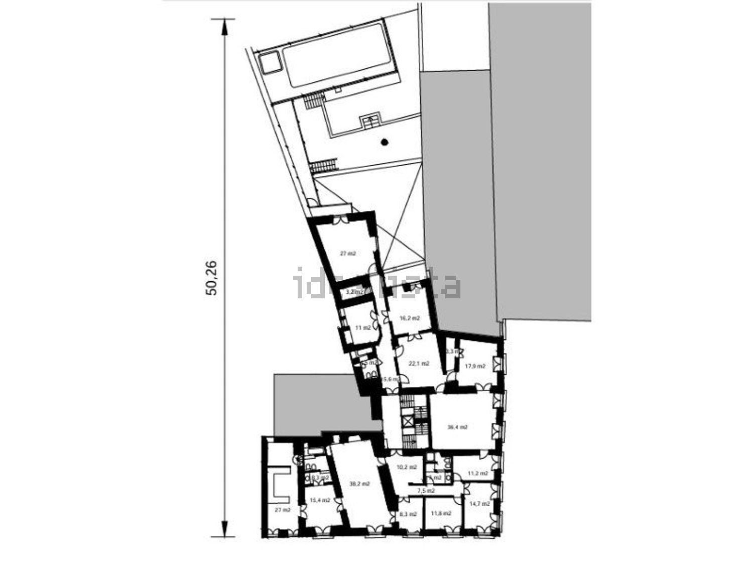 公寓 t6出售在Graça - 平面图