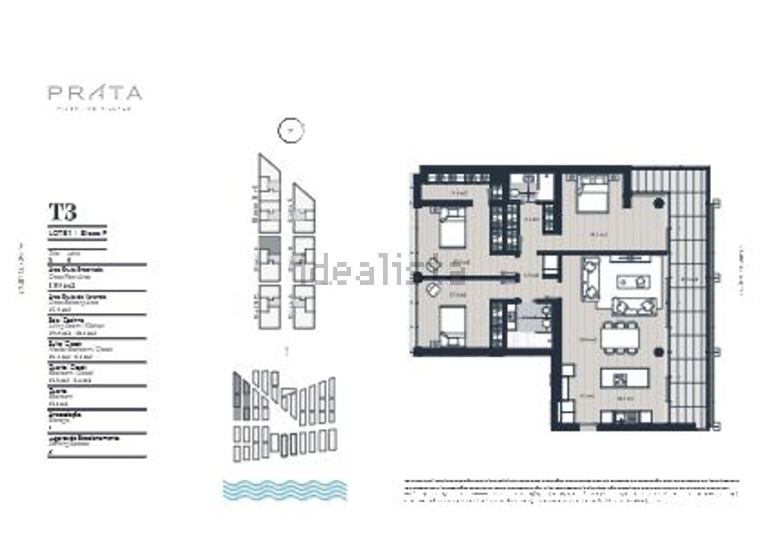 公寓 t3出售在Avenida Infante Dom Henrique, 110 - 平面图
