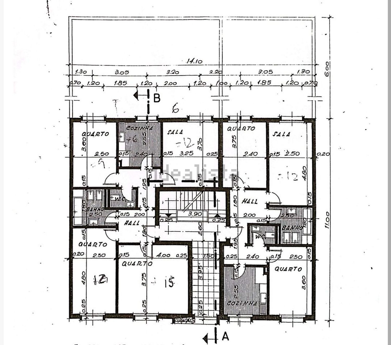 公寓 t3出售在Rua Manuel de Matos - 平面图
