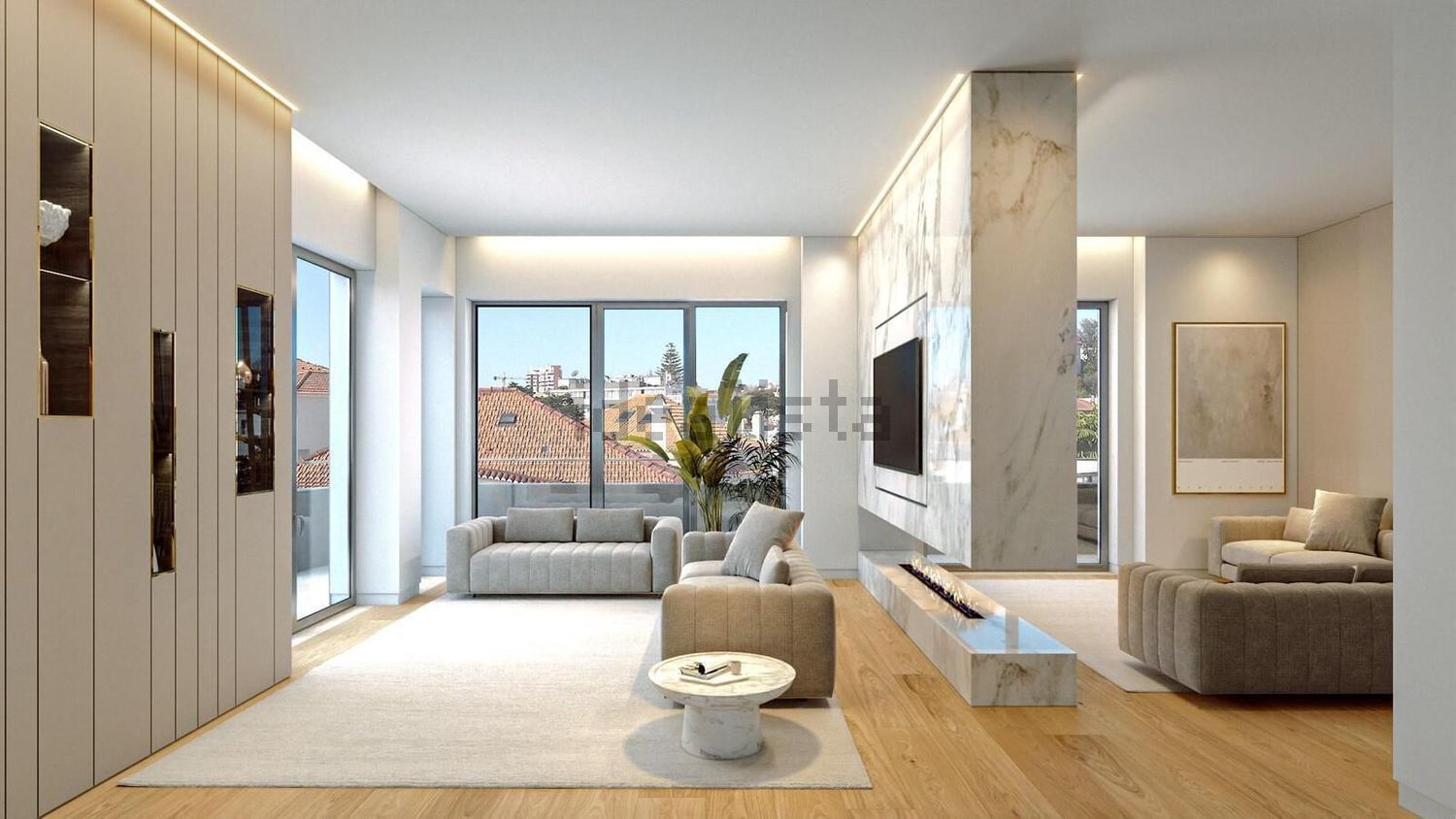 公寓 t3出售在Rua Melo e Sousa - 客厅