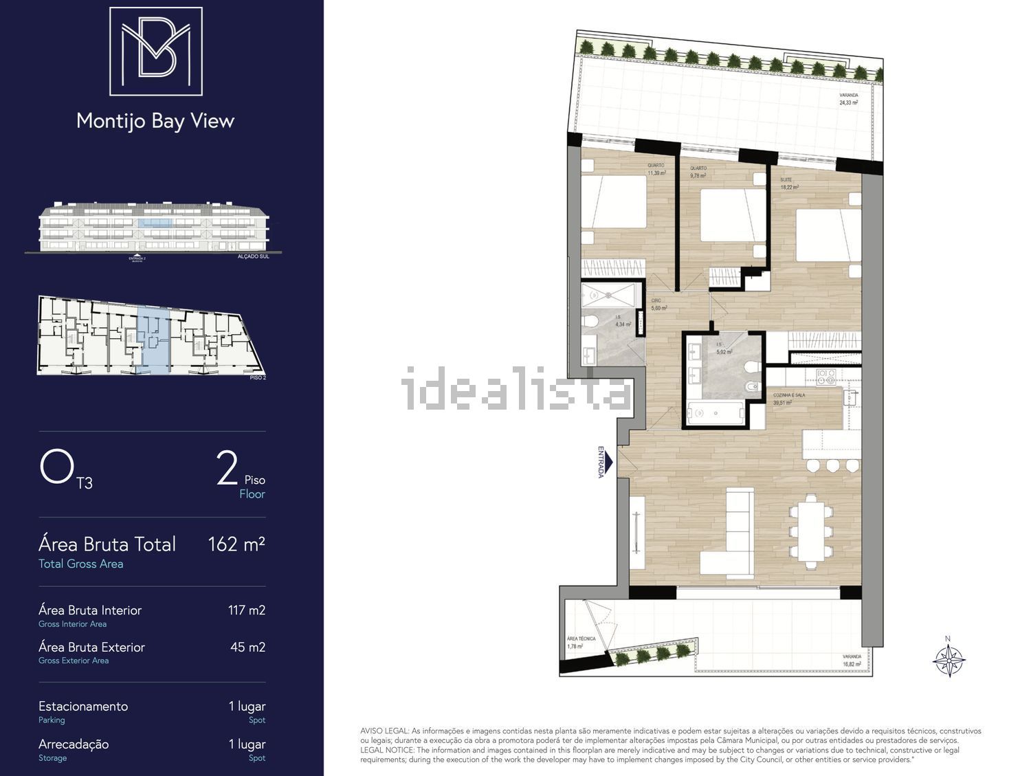 公寓 t3出售在Rua António Semedo, 1 - 平面图