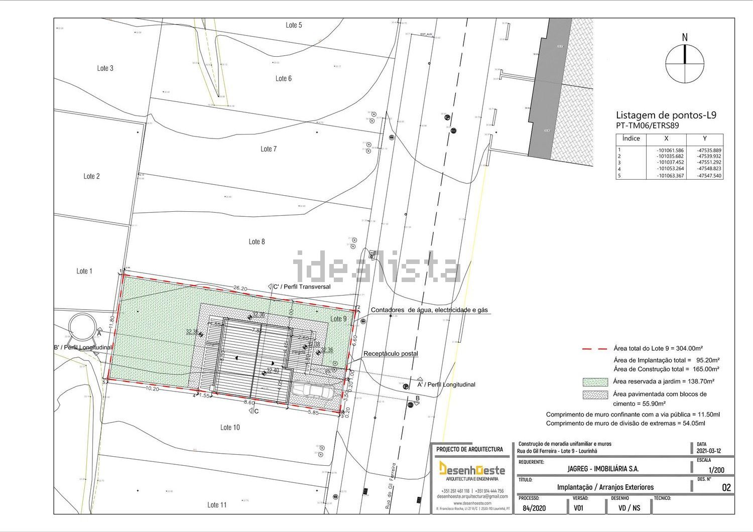双拼别墅出售在Rua do Gil Ferreira 7 -, 12 - 平面图