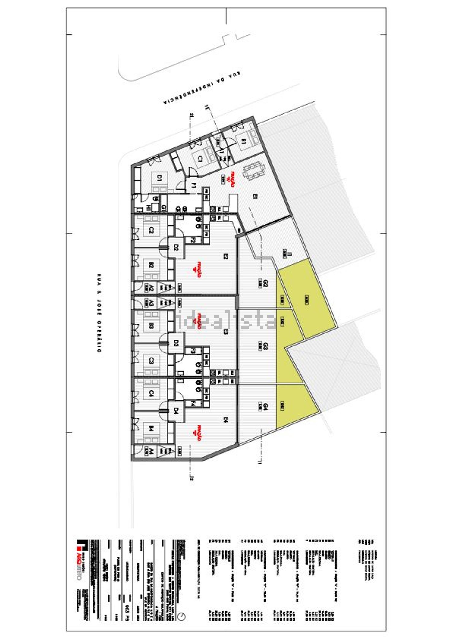 双拼别墅出售在Rua da Independência, 12 - 平面图