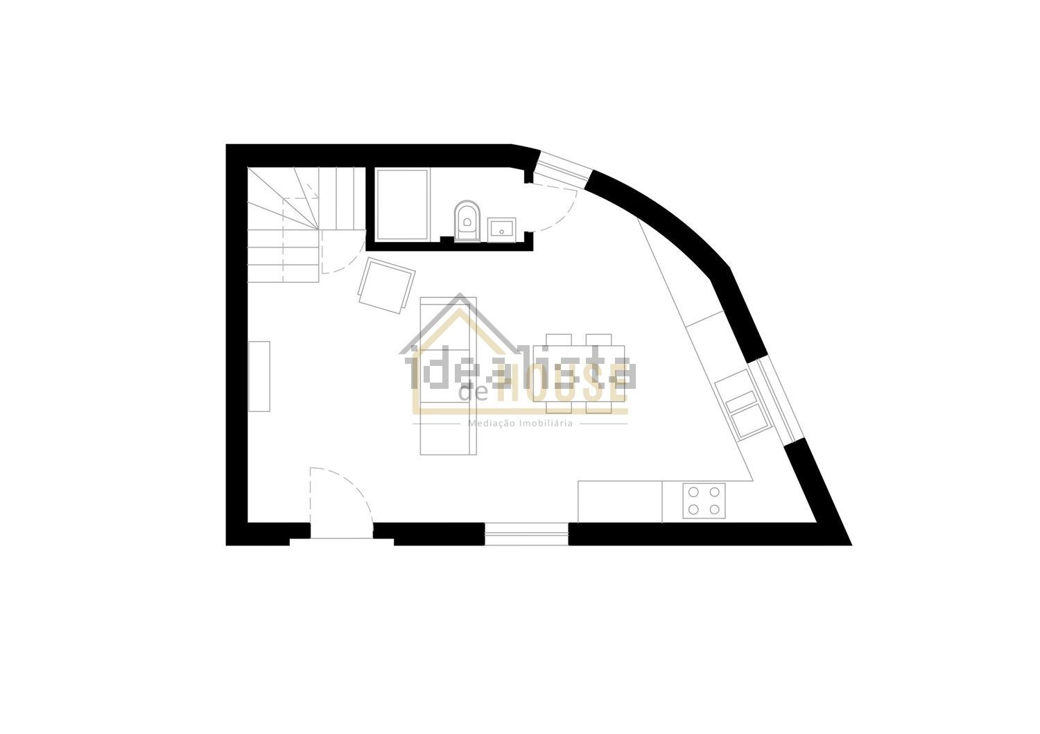小楼房或独栋别墅出售在Rua da Cerda - 平面图