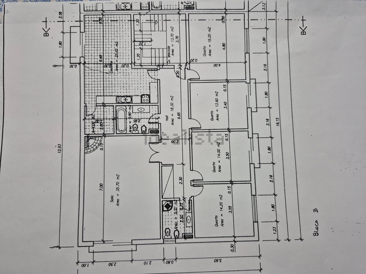 公寓 t4出售在Centro - 平面图