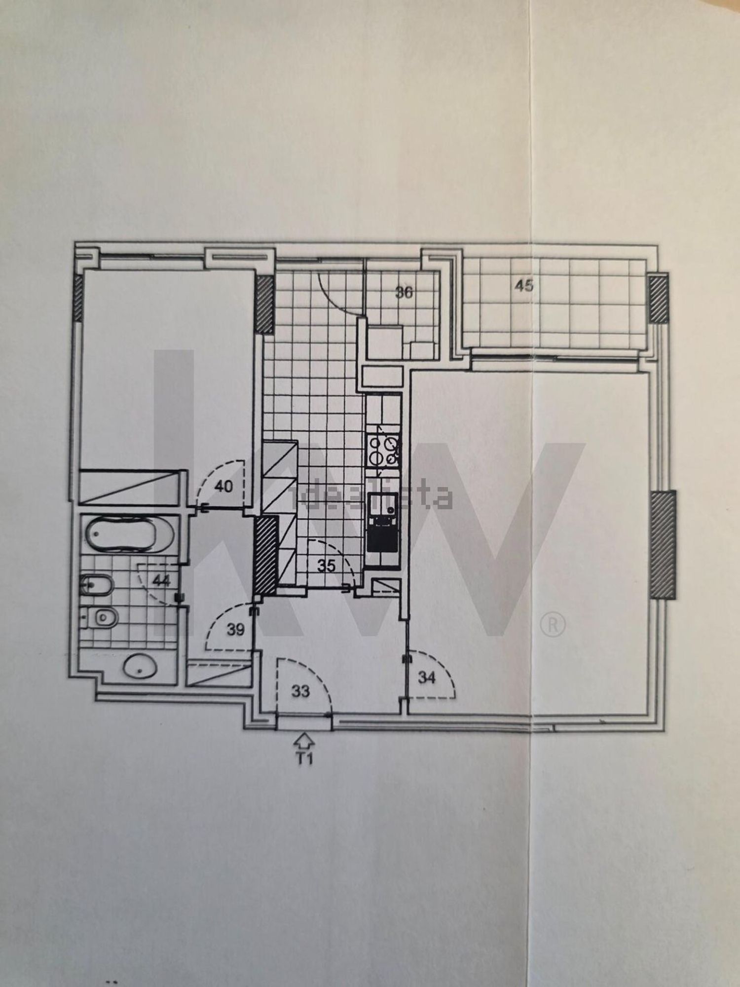 公寓 t1出售在Santa Clara - 平面图