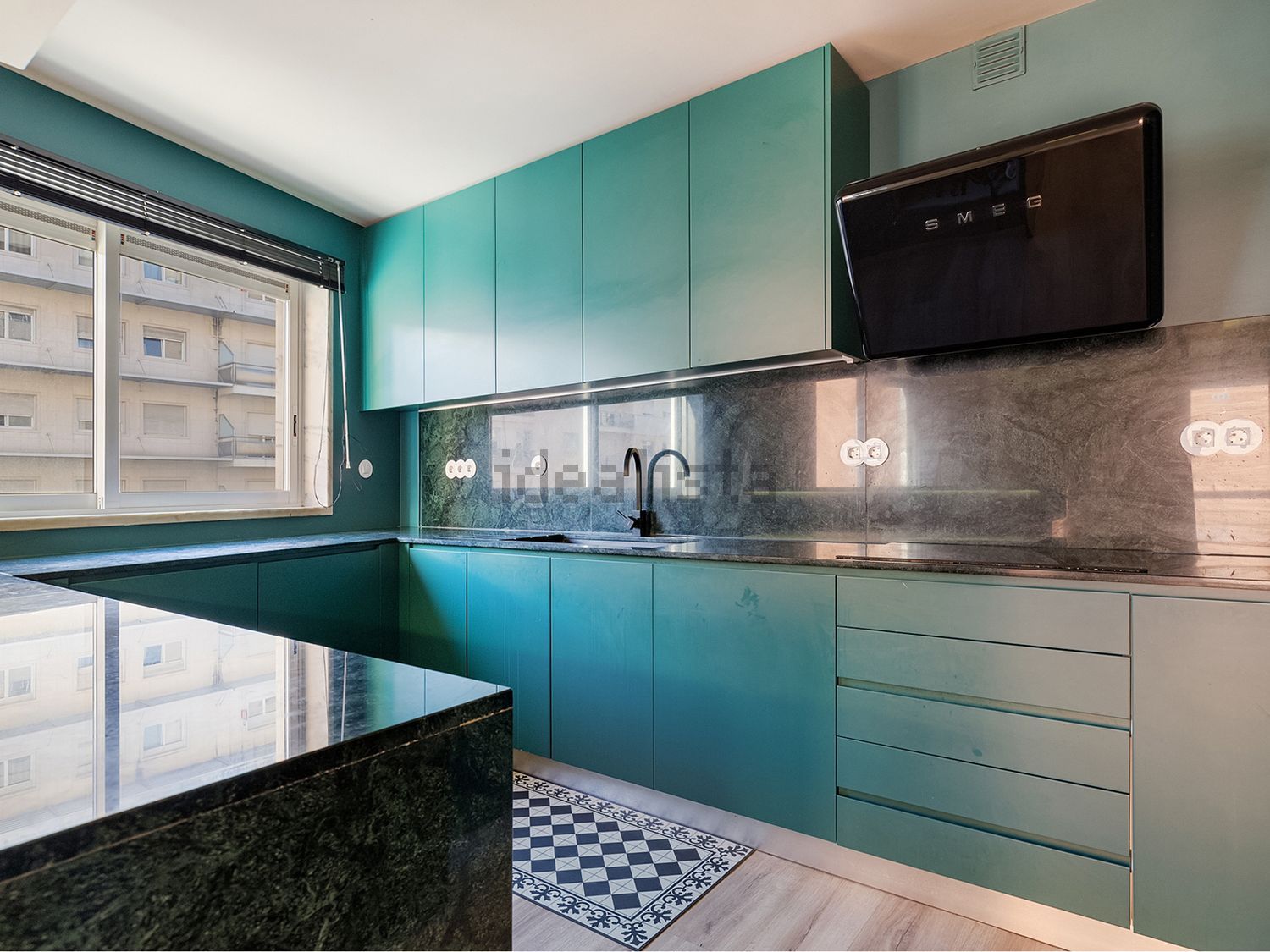 出租公寓 t2在Rua do Ganges - 厨房