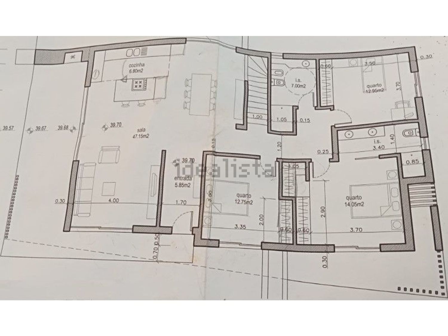 小楼房或独栋别墅出售在Encarnação - 平面图
