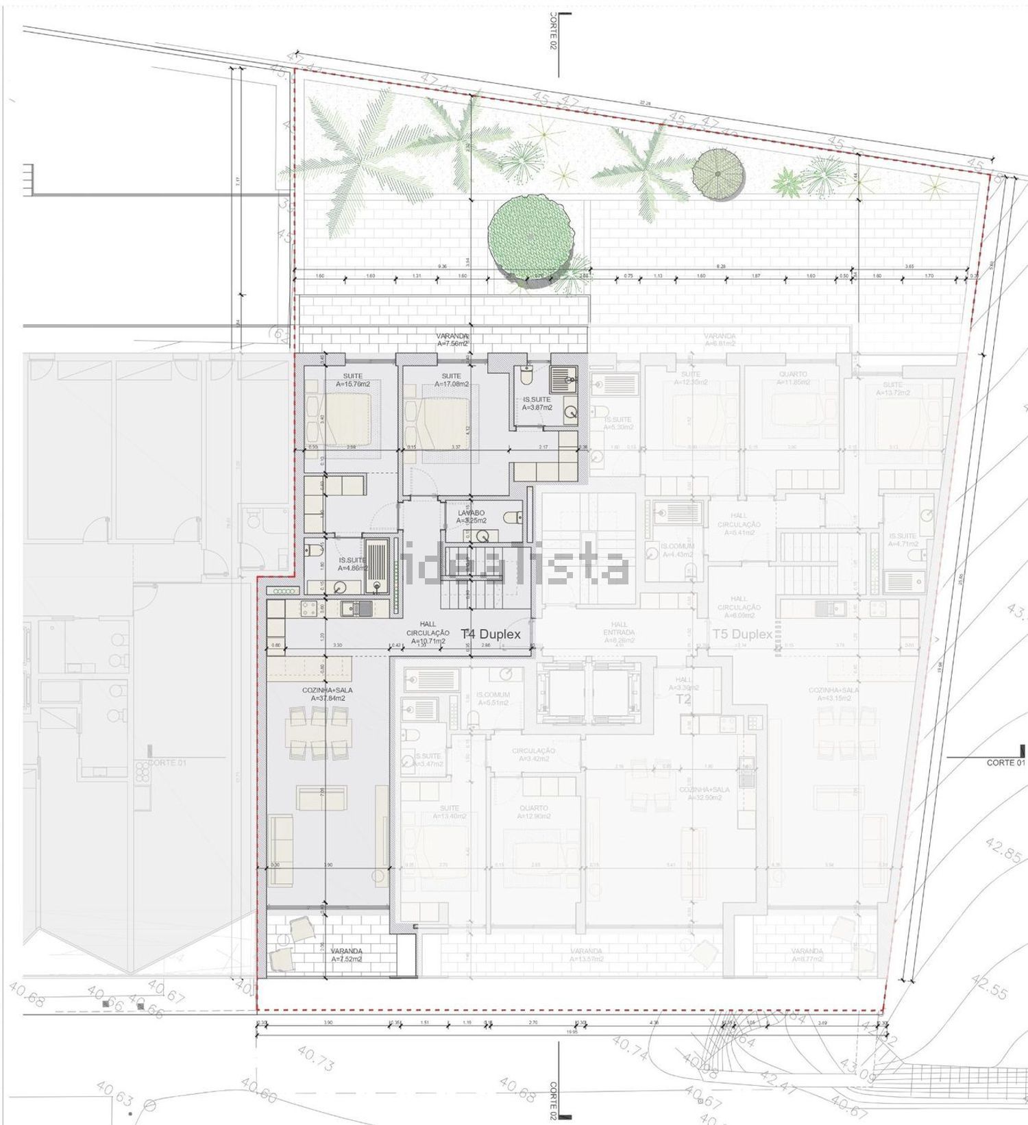 复式公寓出售在Rua Manuel Francisco Soromenho, 25 - 平面图