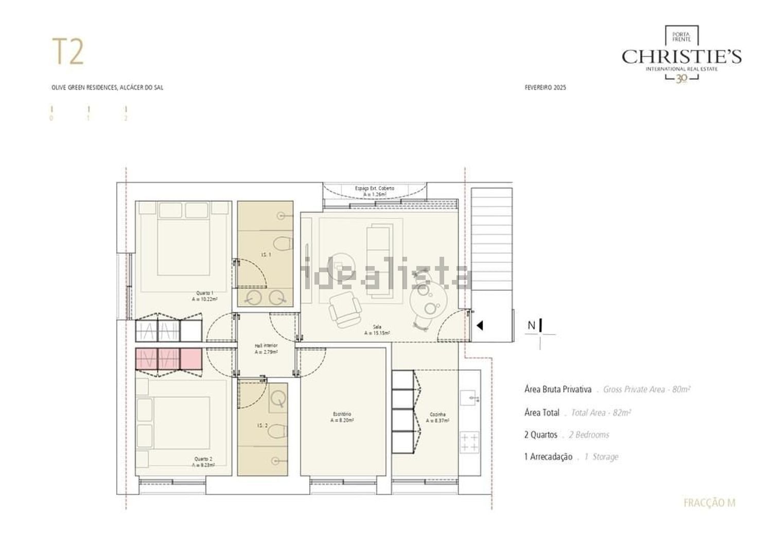 公寓 t2出售在Alcácer do Sal e Santa Susana - 平面图