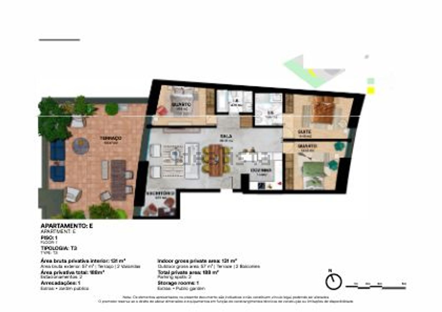 公寓 t3出售在Marvila - 平面图