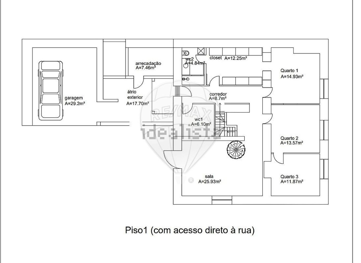 小楼房或独栋别墅出售在Rua António Rodrigues Pimenta - 平面图